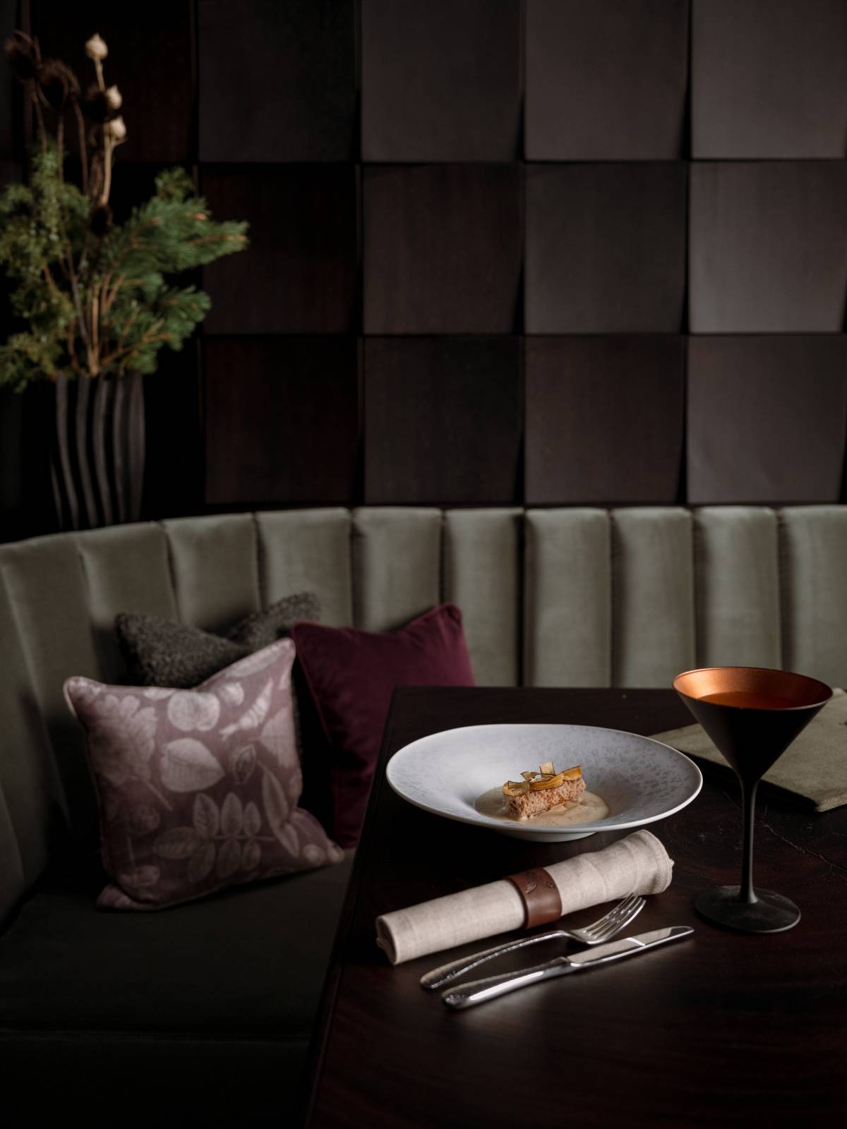silva restaurant table with dish
